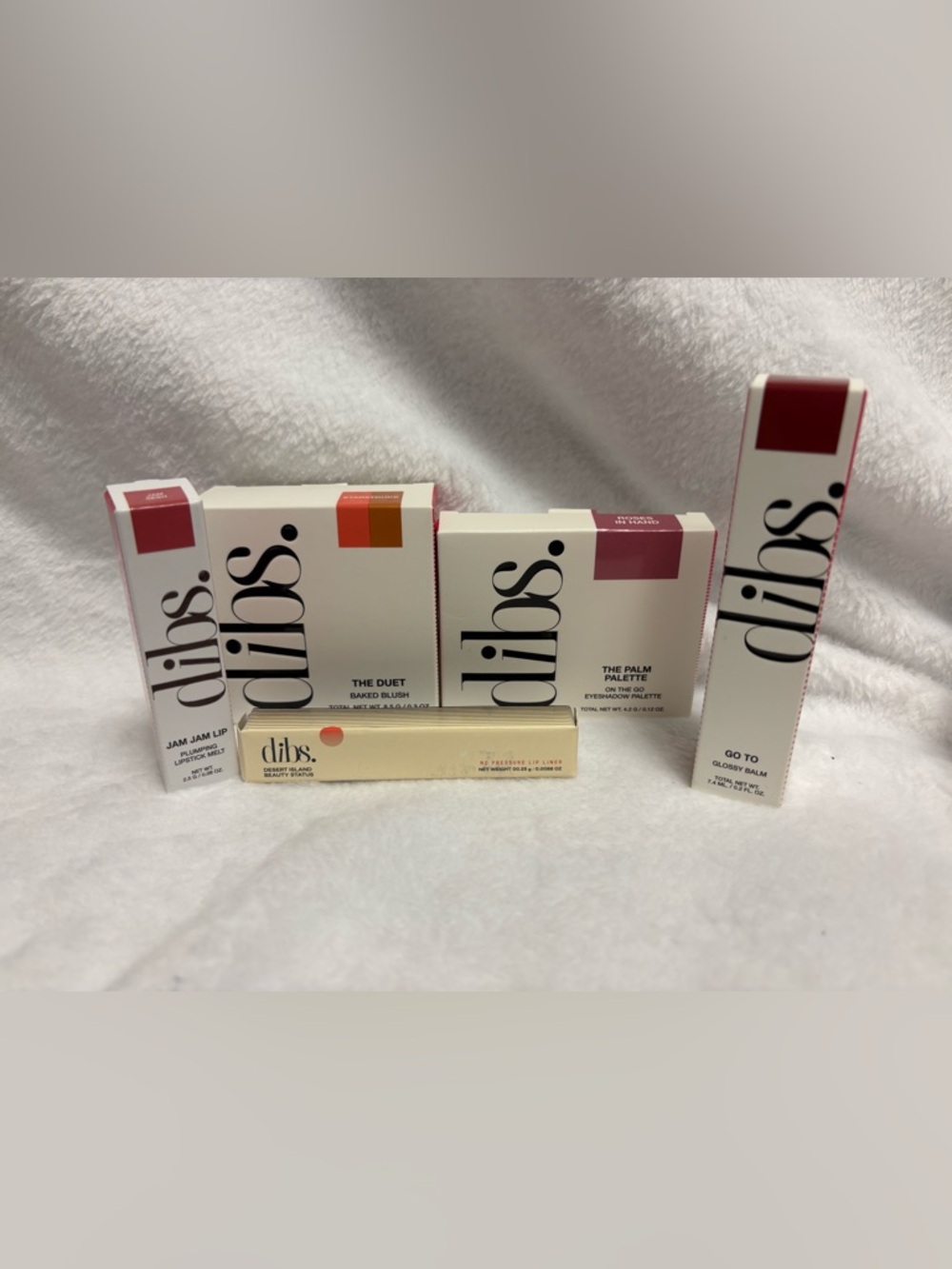 Dibs Beauty 5 Piece Bundle Lip Liner Lip Balm Eyeshadow Blush New In Box Sealed